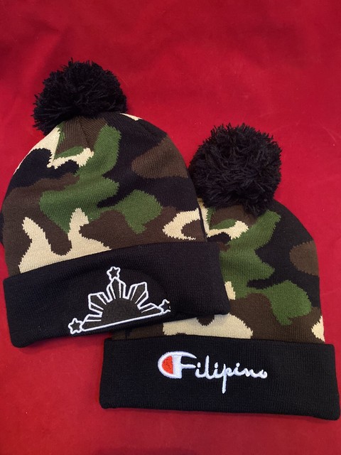 Pom Pom Camo Champion Beanie MENS CHAMPION CAMOUFLAGE GRAY BLACK