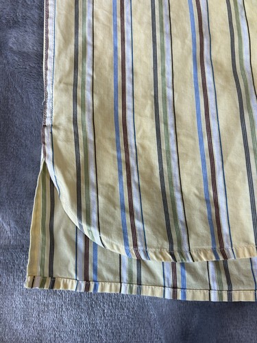 Ermenegildo Zegna Shirt Men's Medium Yellow Striped Long Sleeve Button Up Italy - Picture 5 of 16