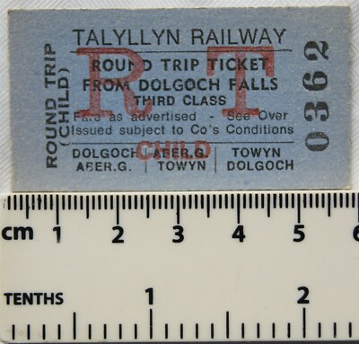 Talyllyn Railway round trip child ticket - Dolgoch Falls 3rd class