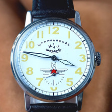 Soviet Watch Pobeda Sturmanskie Yuri Gagarin Vintage Men's Wristwatch Serviced