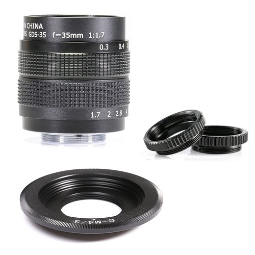 Fujian 35mm f/1.7 CCTV Movie Lens for m43 ep2 gf1 gh1+C mount to M4/3+Marco+Hood - Picture 6 of 6