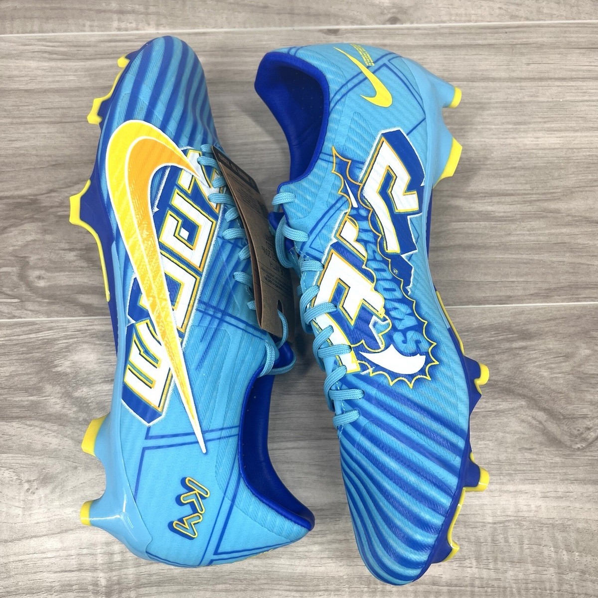 NEW Nike Zoom Mercurial Vapor 15 Academy Mbappe Baltic Blue DV0707 400 Men 10.5 Nike Air Zoom Mercurial Vapor 15 Academy MG Mbappé Personal  main image 3