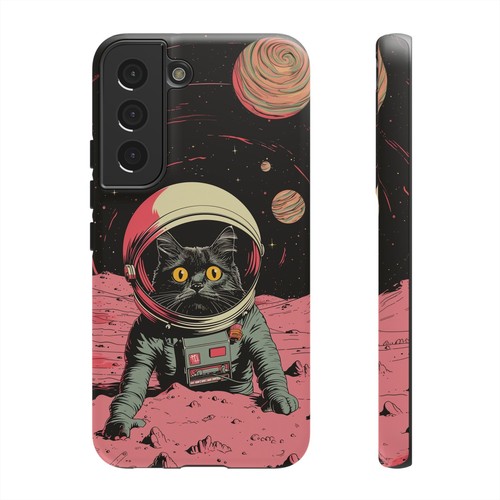 Astronaut Cat Space Kitty Retro - Phone Ink Cover Case for iPhone Galaxy Pixel - 第 247/278 張圖片