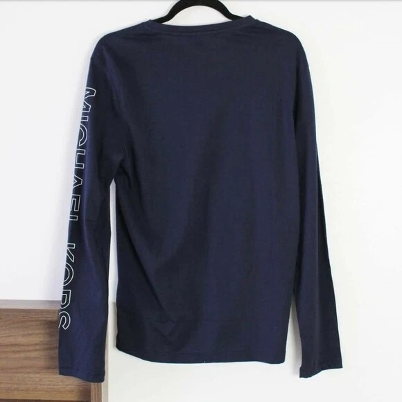 Camicia Uomo Michael Kors Manica Lunga Midnight Navy Nuova con etichette Autentica Taglia S