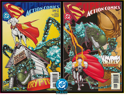 ACTION COMICS #789 790 (2002) KRYPTO THE SUPERDOG CVR SET SUPERMAN MOVIE DC NM