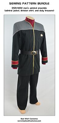 Star Trek Sewing Pattern Bundle - Starfleet admiral uniform - DS9