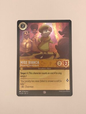 Disney Lorcana: Into The Inklands - Miss Bianca - 10/204 - Cold Foil Holo NM/M