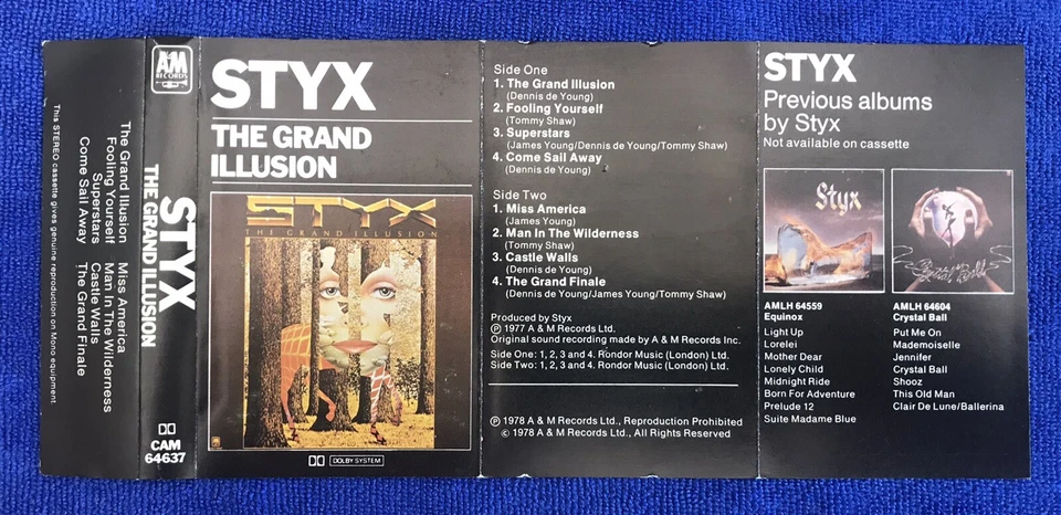 Styx – The Grand Illusion - CAM 64637 - Cassette, Album - Near Mint* - Image 3 of 4