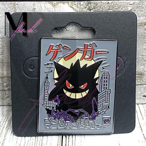 Pokemon Hard Enamel Pin Mashup Gengar "Bringing down this City" - Picture 1 of 4