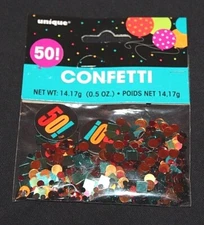 Unique "50!" Confetti