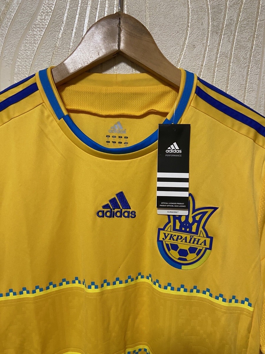 UKRAINE 2012 2013 HOME FOOTBALL SHIRT SOCCER JERSEY ADIDAS X11627