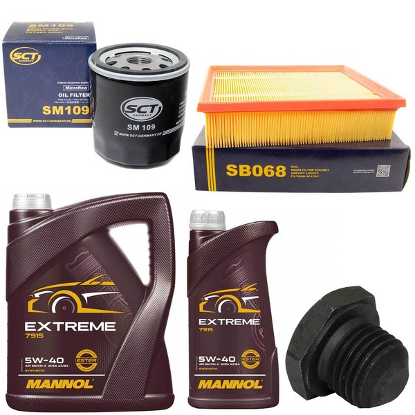 MotoröL Filter Set 5W-40 6 Liter + ÖLablassschraube FüR Opel Frontera A 2.4I-image