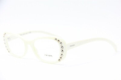 NEW PRADA VPR 21R 7S3-1O1 WHITE AUTHENTIC FRAMES RX EYEGLASSES VPR21R 53-19
