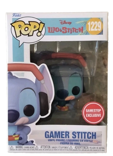 Funko POP! Disney Gamer Stitch #1229 GameStop Exclusive NEW IN BOX !