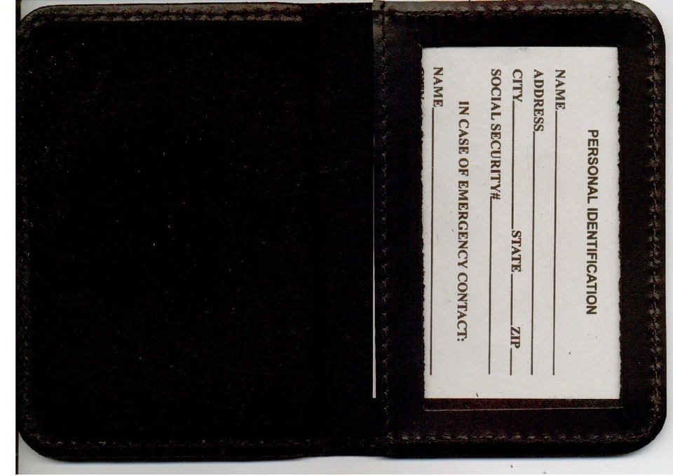 New Jersey PBA Officer's Family Member Wallet with 1-Inch Gold Plated Mini Pin - Image 2 of 2