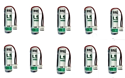 10 Batterie Pile Lithium SAFT LS14500 3,6V 2,6Ah Compatible Alarmes tecnoalarm