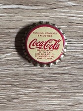 Coca Cola Bottle Cap Cork Lined 6 oz Coke Soda Pop Bottle Mankato - Devil's Lake