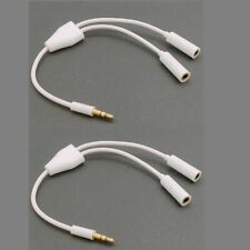 2PACKHeadphone Splitter 3.5mm Audio Stereo Y Splitter Aux Extension Cable 20cm