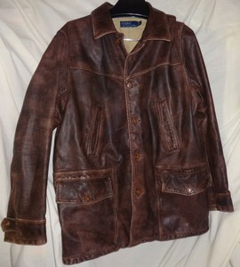 double rl leather jacket