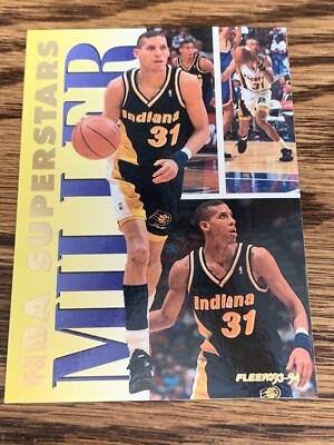 1993-94 Fleer Basketball Superstars Reggie Miller #12 Of 20 Nice! Look   