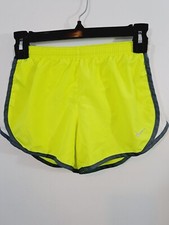 Nike Kids Bright Yellow Gray Tempo Running Shorts Lined Medium