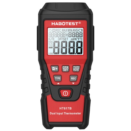 Digital Thermometer Dual Channel K Type Thermometer Backlight Temperature Meter - Picture 6 of 11