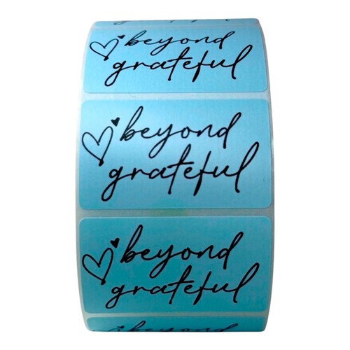 Beyond Grateful Minimalist Packaging Sticker with Elegant Script and Heart Desig - Picture 7 of 15