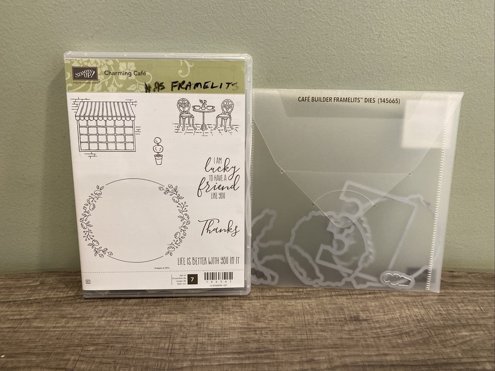 Stampin' UP! CHARMING CAFE 146361 & CAFE BUILDER Framelits Dies 145665