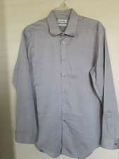 Calvin Klein Dress Shirt Slim fit .Non Iron Long Sleeve Size 16 32-33