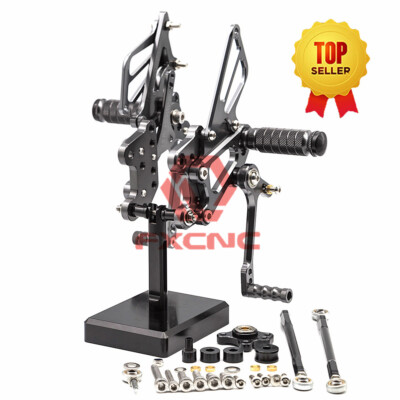 FXCNC CNC Front Footrests Rearset Foot Peg Pedal Pegs For CBR1000RR 2004 05-2007