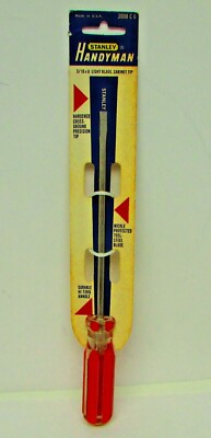 Vintage Stanley Handyman 6'' Slot Head Square Shaft Screwdriver #3008 C 6 USA New