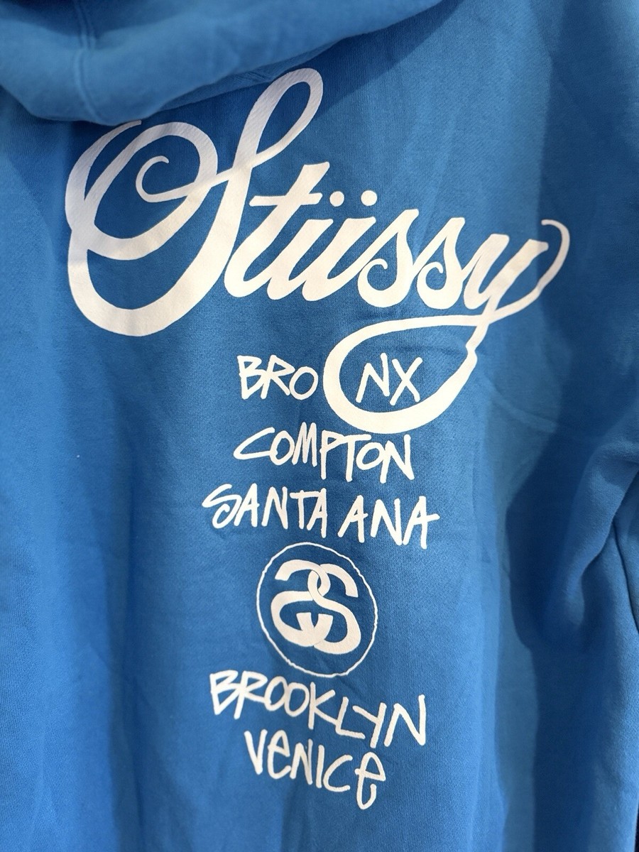 [希少]STUSSY   World tour hoody Stussy World Tour Hoodie Mens XL Green Sweatshirt NWT | eBay