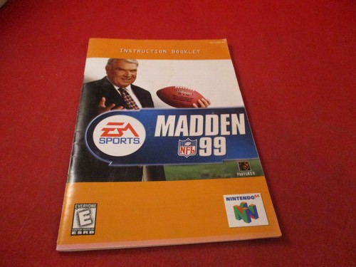 Madden 99 Nintendo 64 N64 Instruction Manual Booklet ONLY