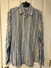 Dolce & Gabbana Men’s Button Front Dress Shirt Stripes 17 (43) EUC