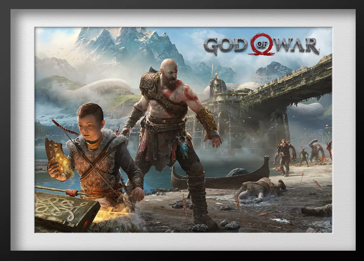 God of War Poster - PS4 Exclusive - Key Art - 2018 Game High Quality Prints