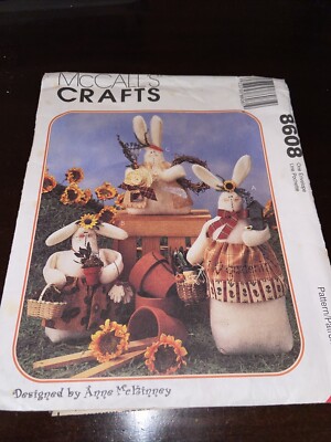 McCall's 8608 Crafts Sewing Pattern Anne McKinney Bunny Rabbit Dolls