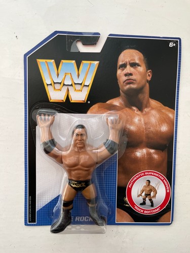 BNIB WWE MATTEL RETRO SERIES 2 THE ROCK WRESTLING ...