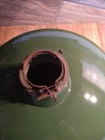 VTG.  15" Green Enamel  Ceiling Light With / Adapter Shade Beautiful Condition  — photo 10