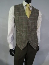 Hanayome specked tweed window pane dress vest XL