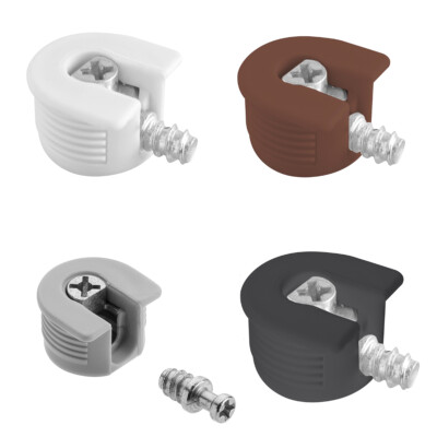 10x Knock Down Cam Lock 20mm Schrauben für Flachpaket Möbel Exzenterverbinder