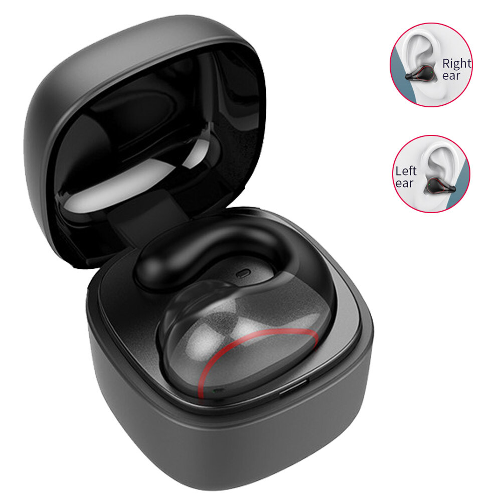 Bluetooth Headset Wireless Earphone Single Mini Earpiece  with Charging Case