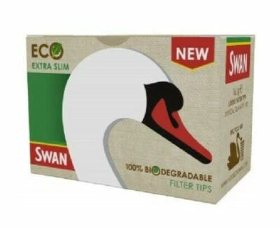 Swan Loose Eco 100% Biodegradable Extra Slim Filter Tips 2000 tips (10 Packs)