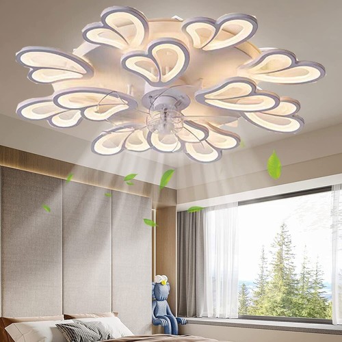 LED Chandelier Invisible Ceiling Fan Light Ceiling Lamp With Remote Control - Picture 10 of 14