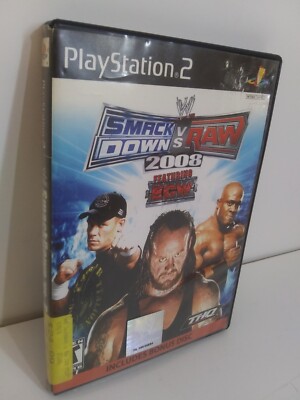 Sony PlayStation 2 Game WWE SmackDown vs Raw 2008 ECW 2007 No Manual Tested