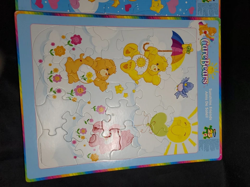 Lote DE COLECCIÓN Rose Art Care Bears 25 Piezas Bandeja Rompecabezas 2003 Completo Bonito ** Foto 2 de 4
