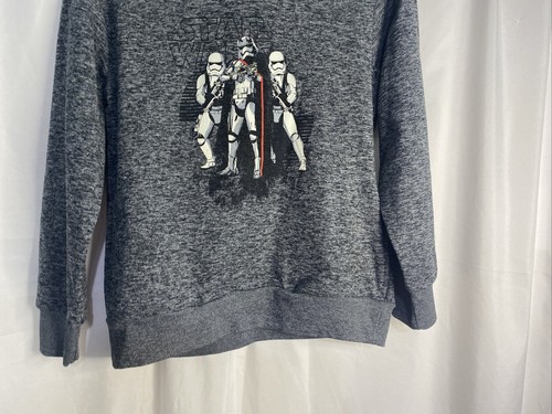 Lucas Film Ltd Star Wars Storm Troopers Charcoal Grey Hoodie Sweatshirt Kids Med - Picture 8 of 12