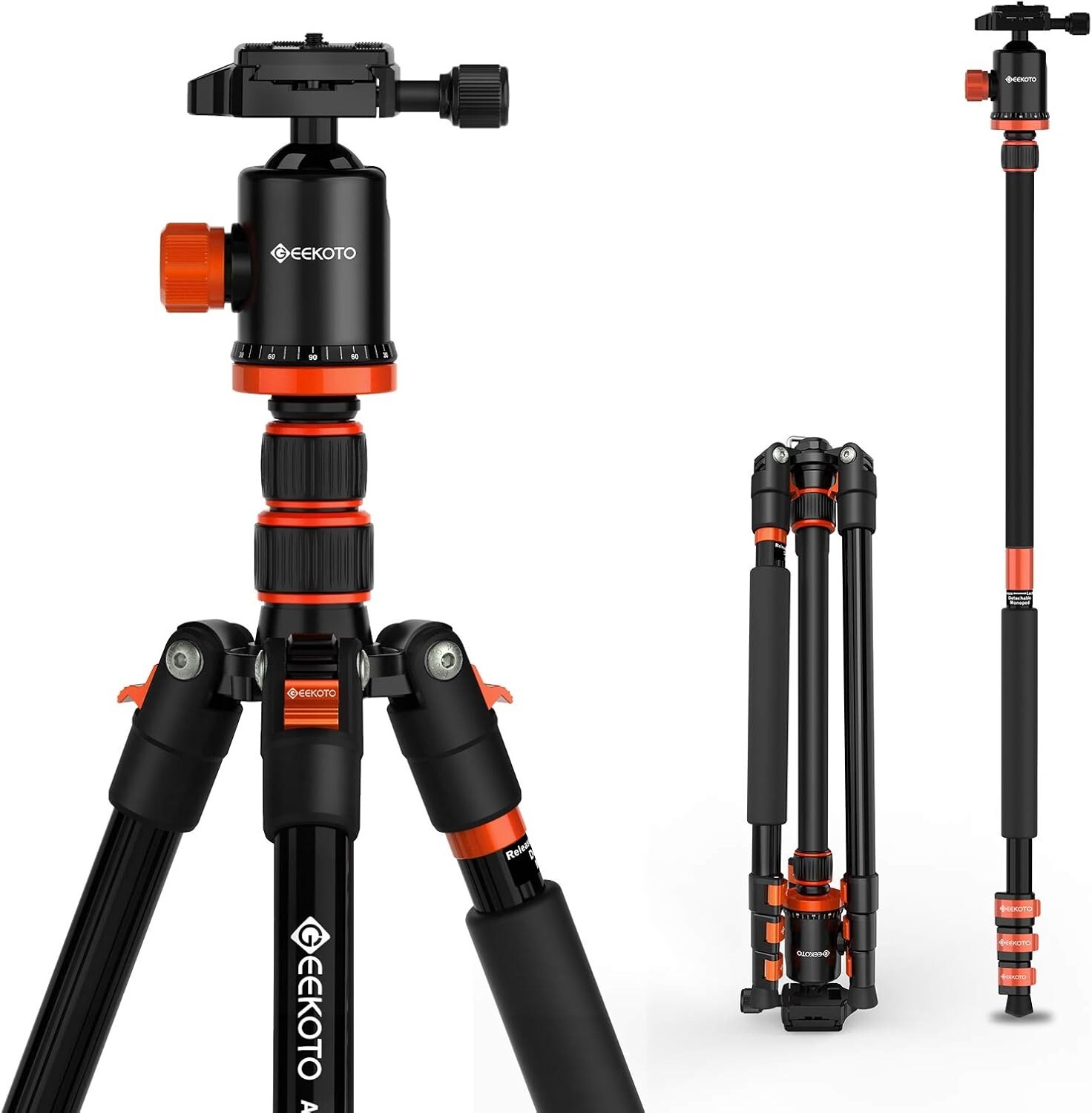 Sturdy Aluminum Tripod with Monopod Function - Perfect for All Photography