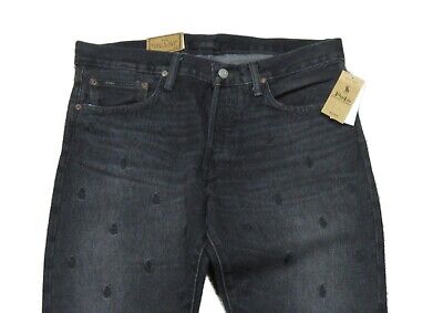 Polo Ralph Lauren Men's Washed Black All Over Pony Varick Polo Ralph Lauren Men's Washed Black All Over Pony Varick