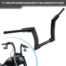 12" Rise APE Hanger Handlebar 2" DNA Monster Fat Bars For Harley Touring Softail