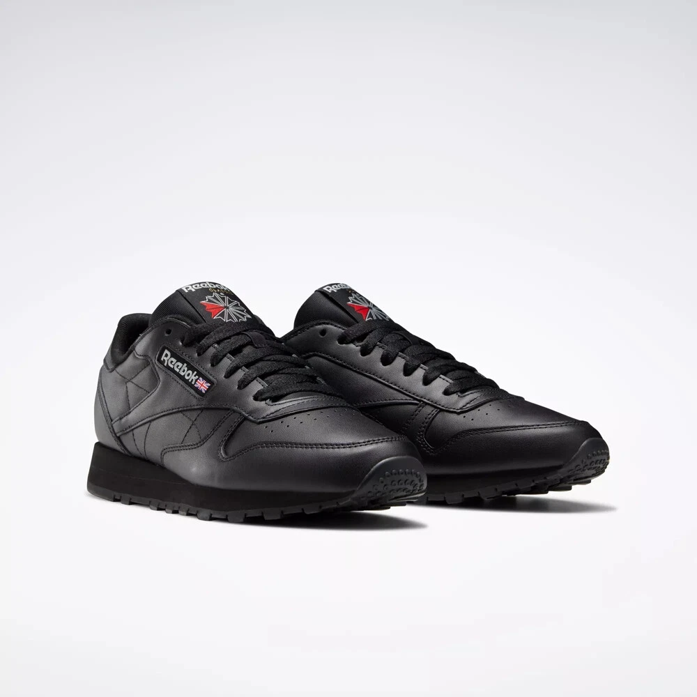 Reebok Classic Leather 100008494 Unisex Core Black Low Top Sneaker